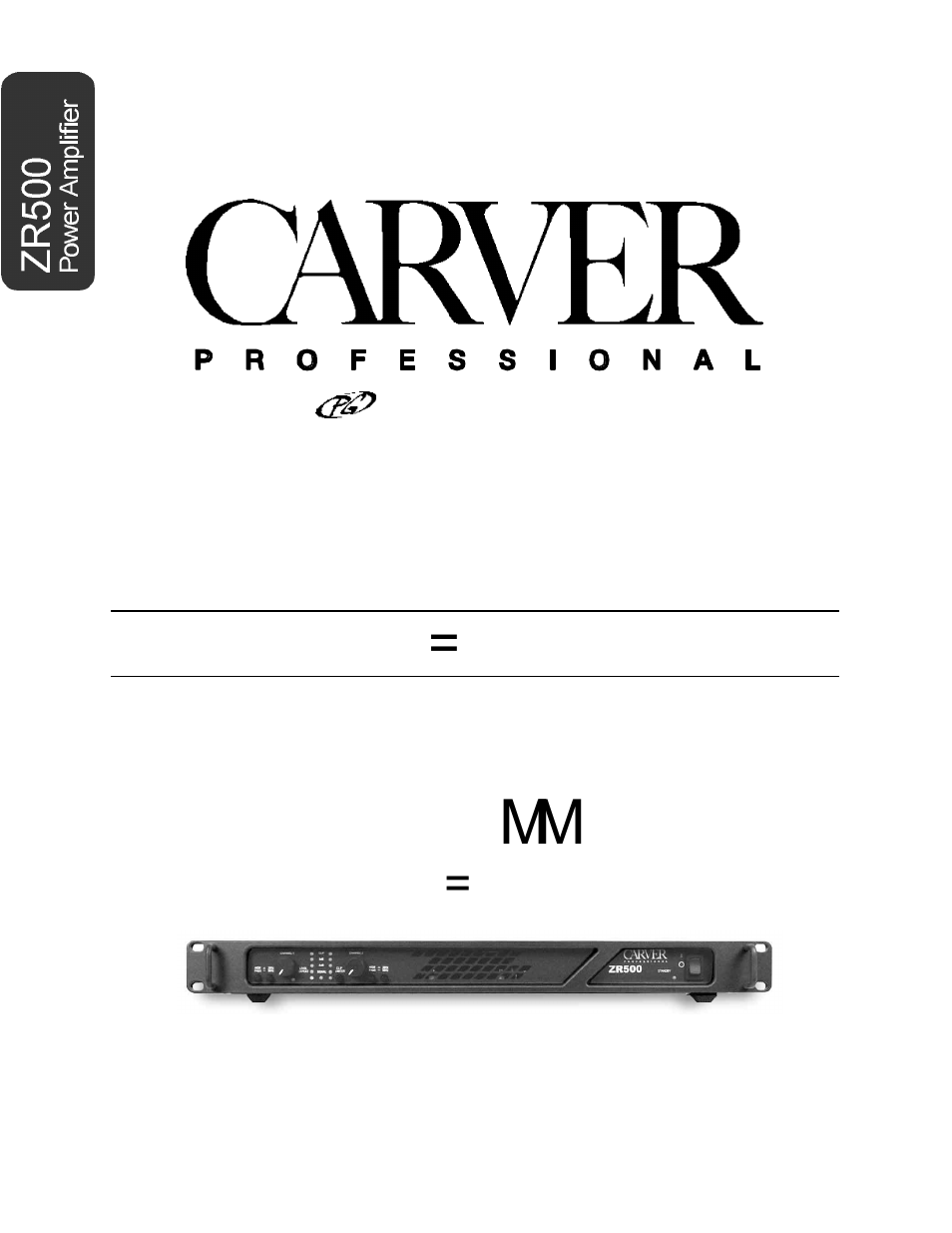 Carver ZR500 User Manual | 12 pages