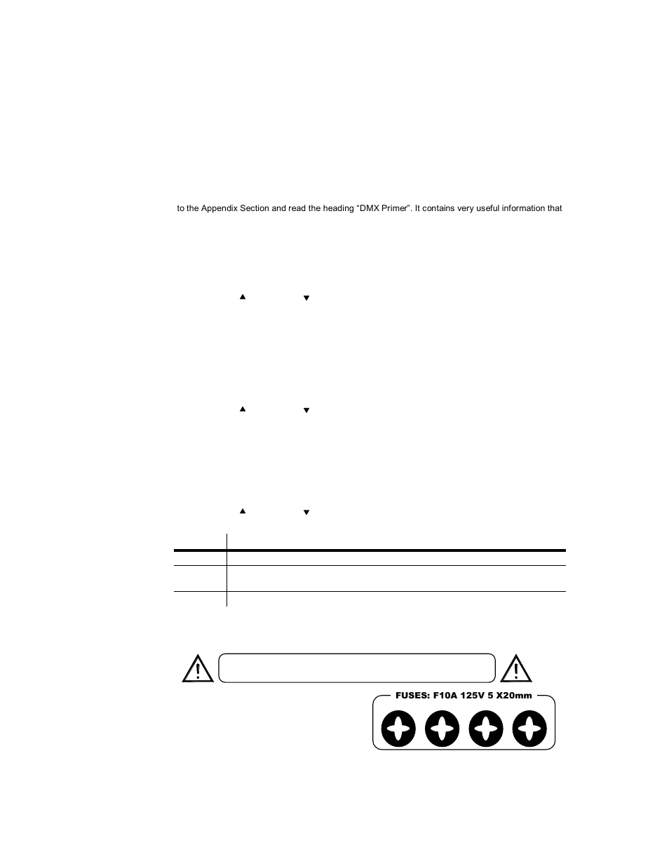 Replacing a fuse, Running in dmx mode | Chauvet DMX-4 User Manual | Page 7 / 11