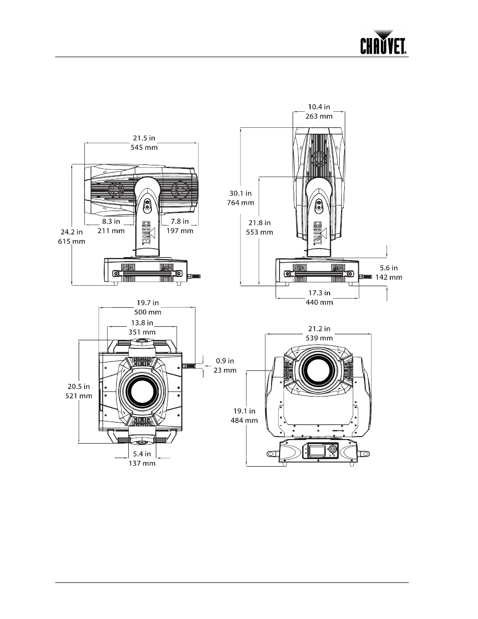 Product dimensions, Introduction | Chauvet 1200E User Manual | Page 10 / 36