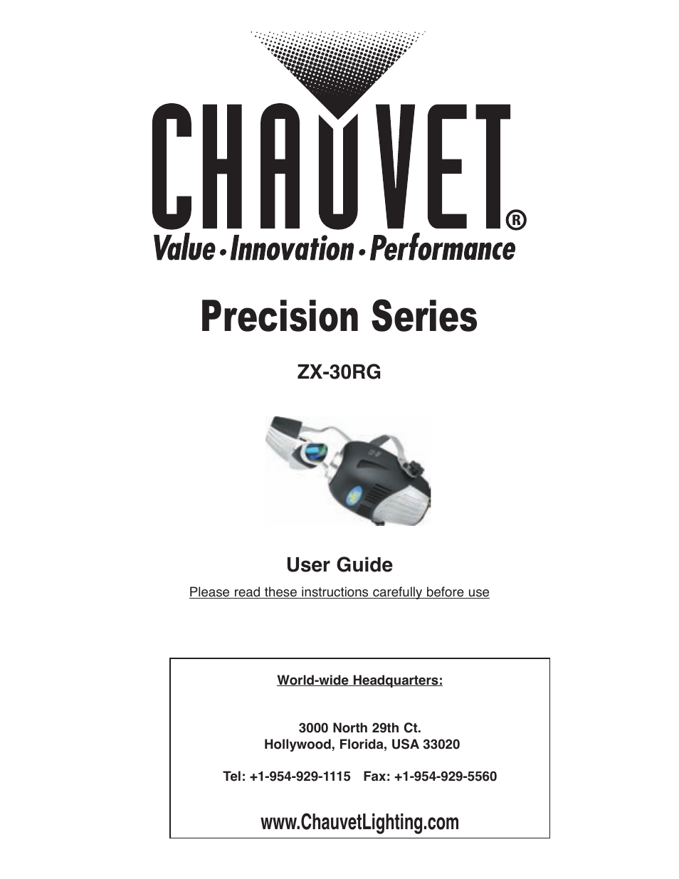 Chauvet ZX-30RG User Manual | 5 pages