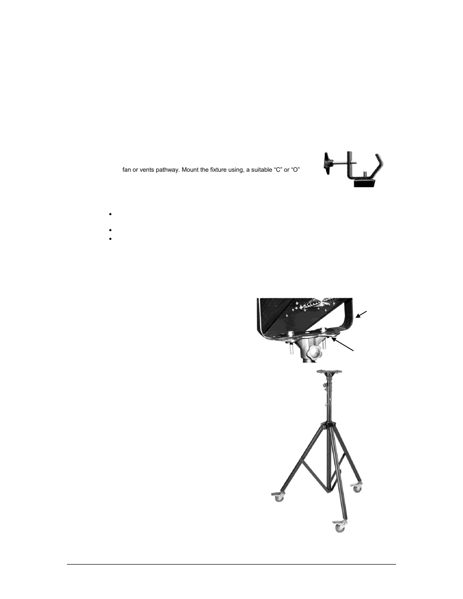 Ounting, Orientation, Static mount | Tripod stand with casters ch-w28 (optional), Mounting | Chauvet TFX-FS360 User Manual | Page 6 / 12