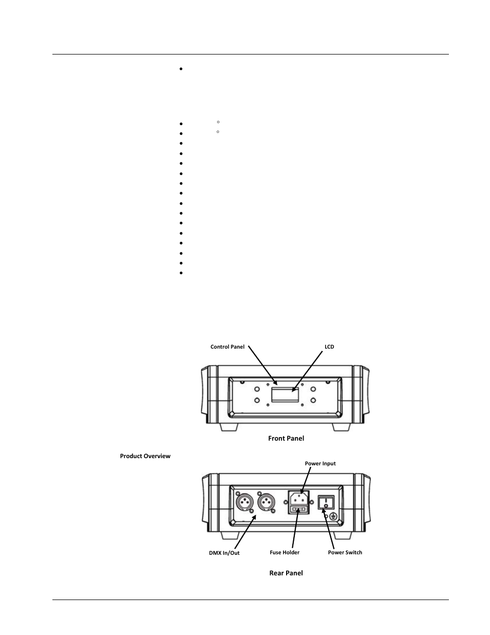 Features, Product description | Chauvet 260-LED User Manual | Page 3 / 10