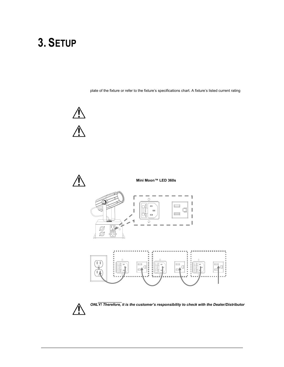 Setup, Ower, Power linking | Etup, Ac power | Chauvet LED 360 User Manual | Page 7 / 18
