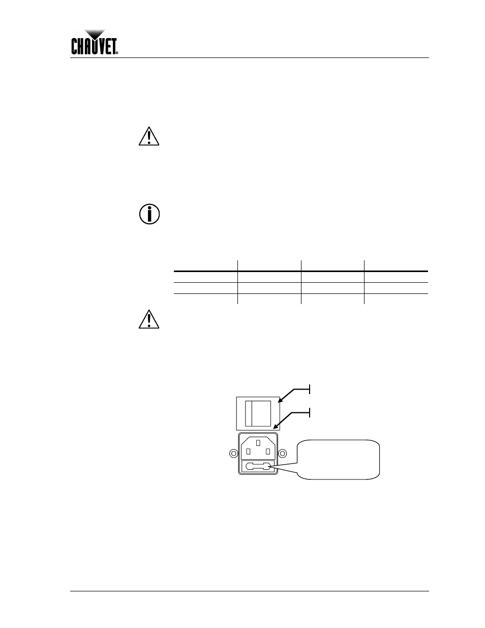 Setup, Ac power, Ac plug | Fuse replacement | Chauvet 160-LED User Manual | Page 9 / 24