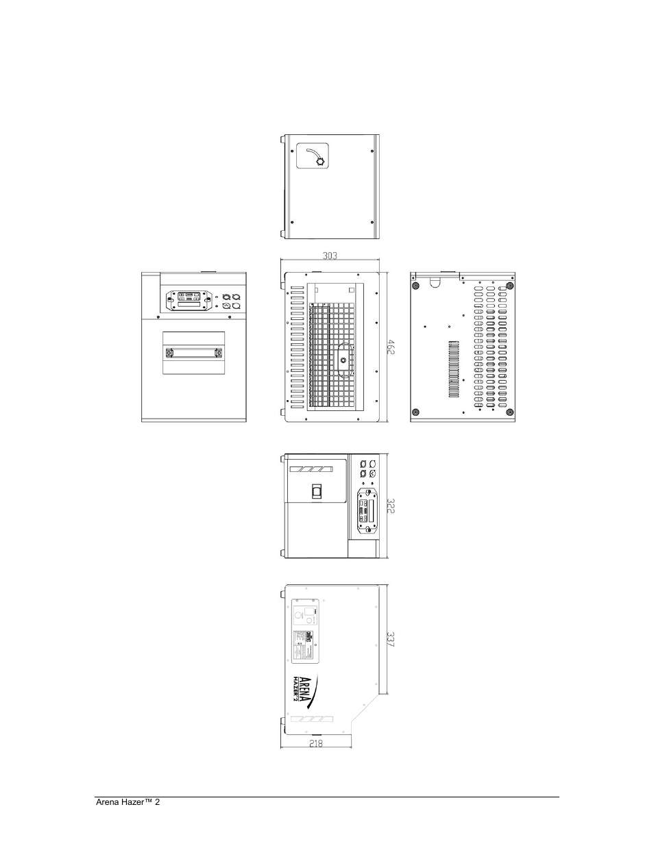 Roduct, Imensions, Product dimensions | Chauvet HAZER 2 User Manual | Page 7 / 18