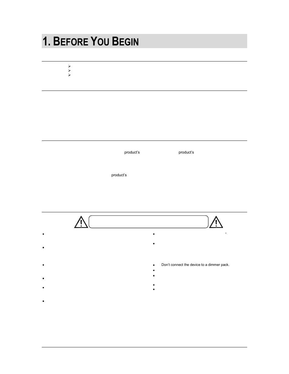 Efore, Egin, What is included | Unpacking instructions, Ac power, Safety instructions | Chauvet 200B User Manual | Page 3 / 13