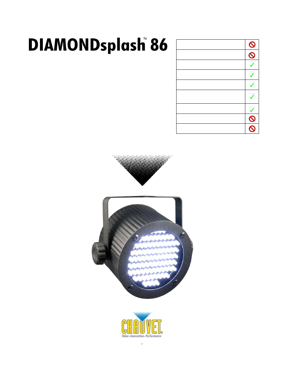 Chauvet 86 User Manual | 15 pages