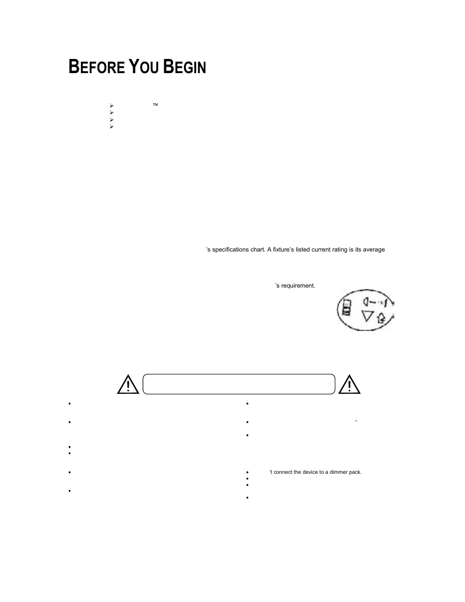 Before you begin, What is included, Unpacking instructions | Ac power, Safety instructions, Hat is included, Npacking, Nstructions, Ower, Afety | Chauvet Ch 258 User Manual | Page 3 / 9