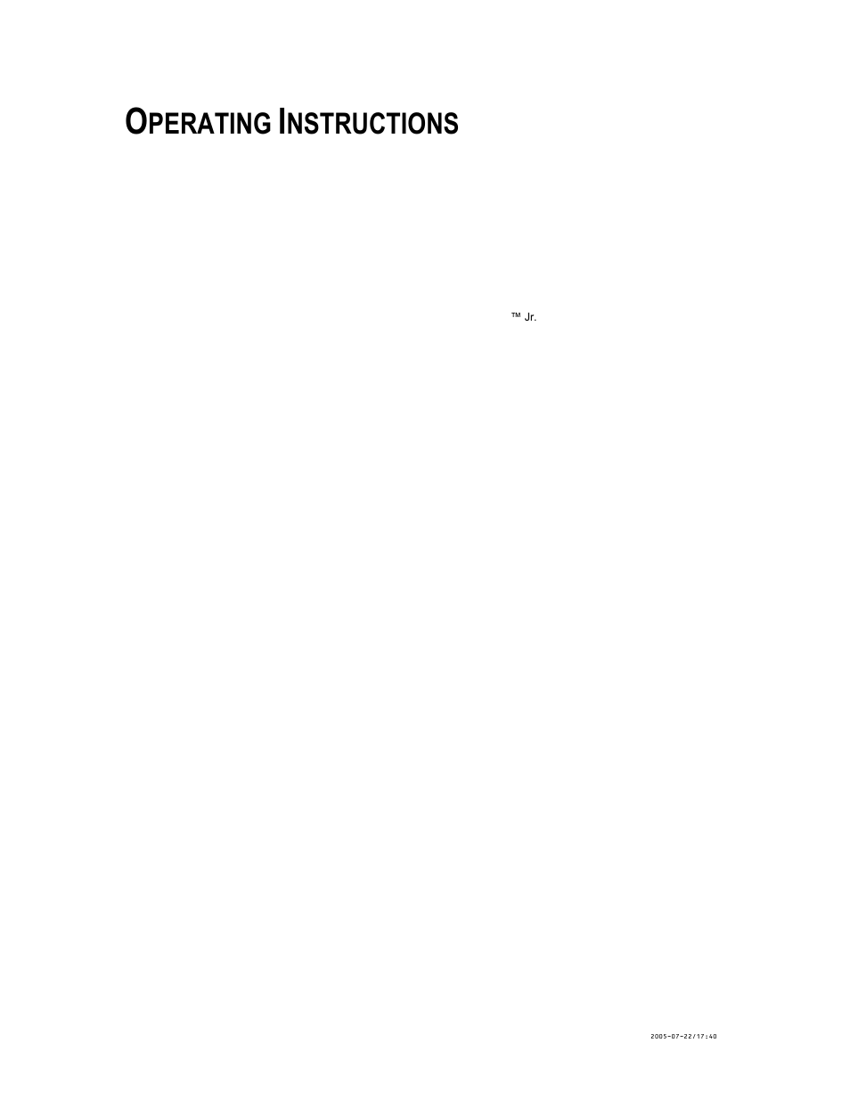 Operating instructions, Perating, Nstructions | Chauvet ABYSS JR. CH-222 User Manual | Page 6 / 9