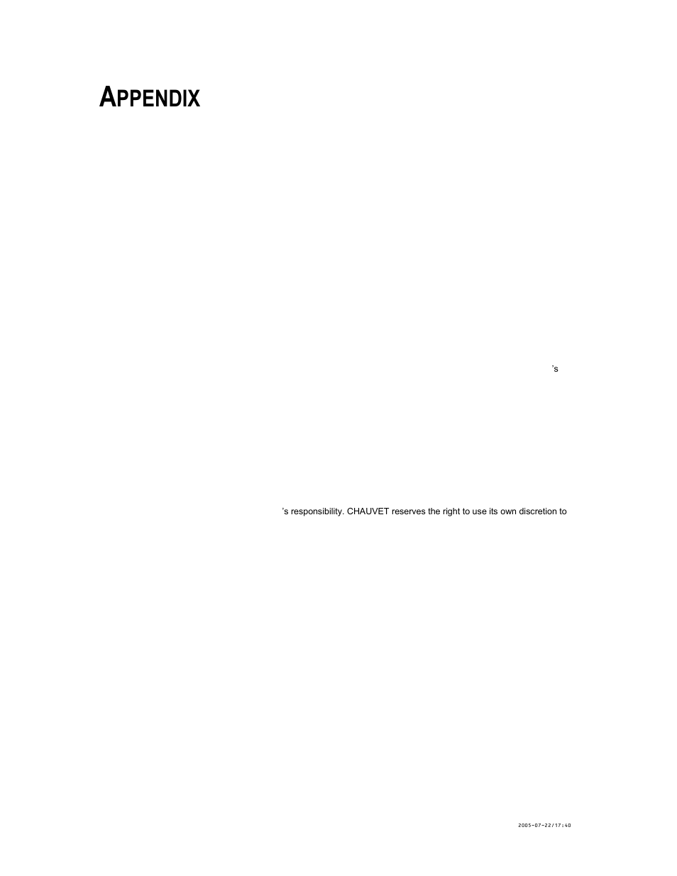 Appendix, General maintenance, Returns procedure | Claims, Eneral, Aintenance, Eturns, Rocedure, Laims, Ppendix | Chauvet ABYSS JR. CH-222 User Manual | Page 7 / 9