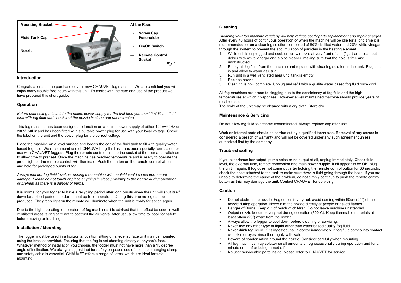 Chauvet F-800 User Manual | Page 2 / 2