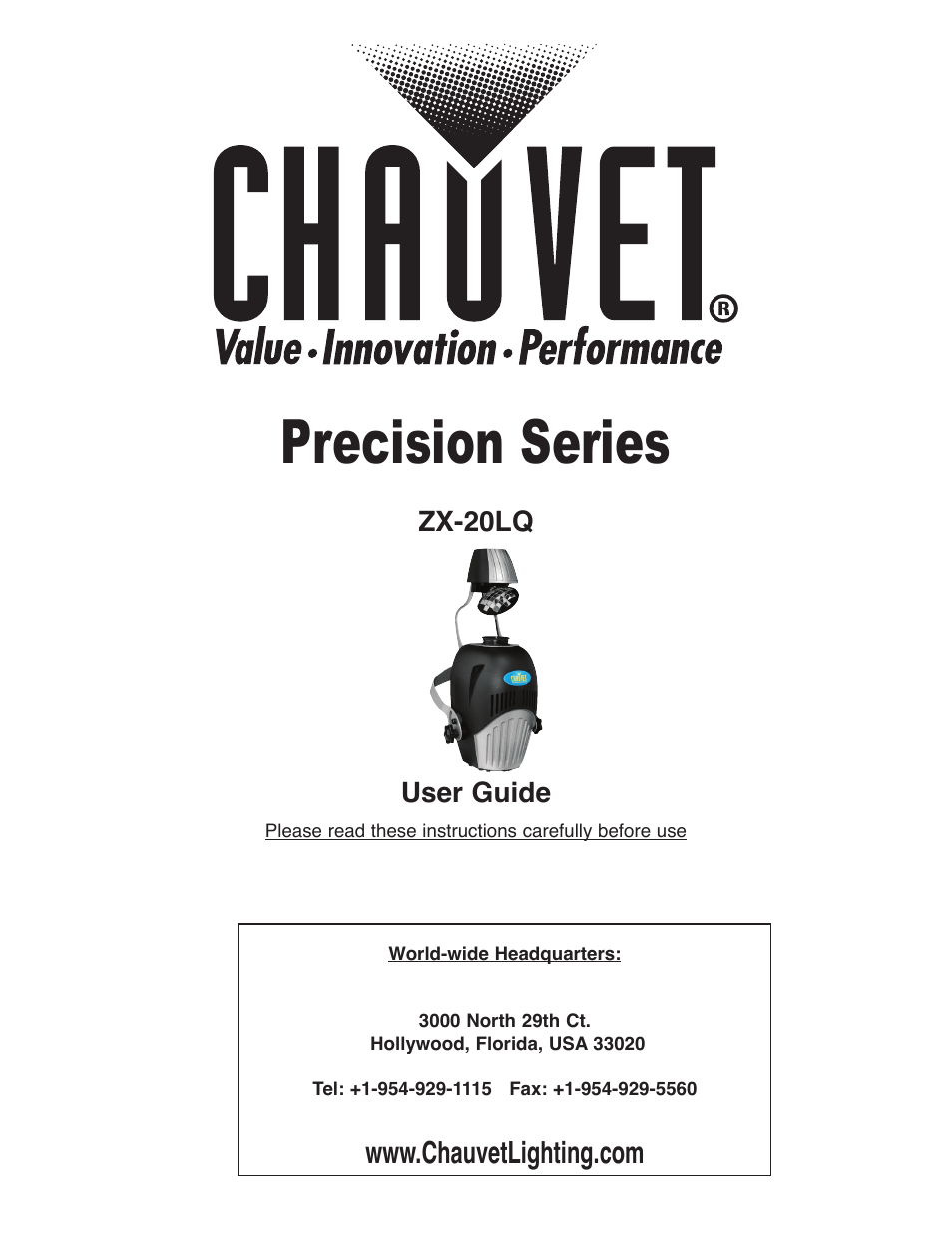 Chauvet ZX-20LQ User Manual | 5 pages