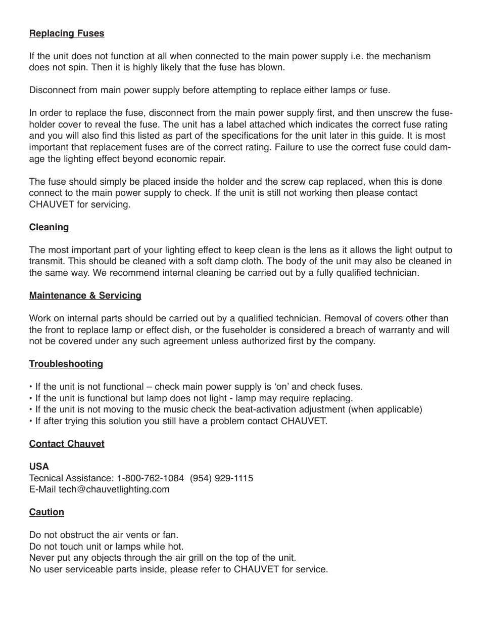 Chauvet ZX-20LQ User Manual | Page 4 / 5