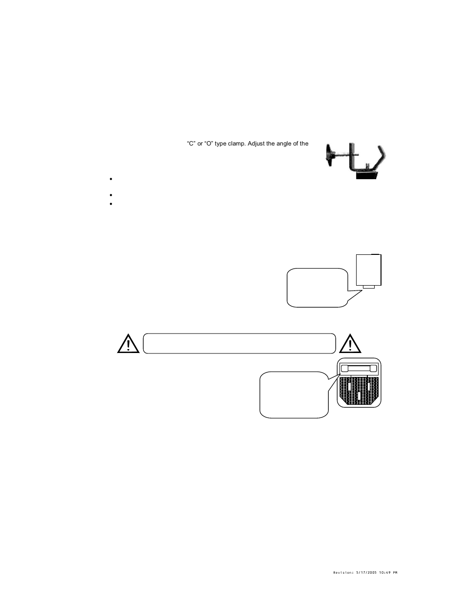 Mounting, Orientation, Rigging | Manual focusing, Fuse replacement, Ounting, Anual, Ocusing, Eplacement | Chauvet DMX-250C User Manual | Page 7 / 15