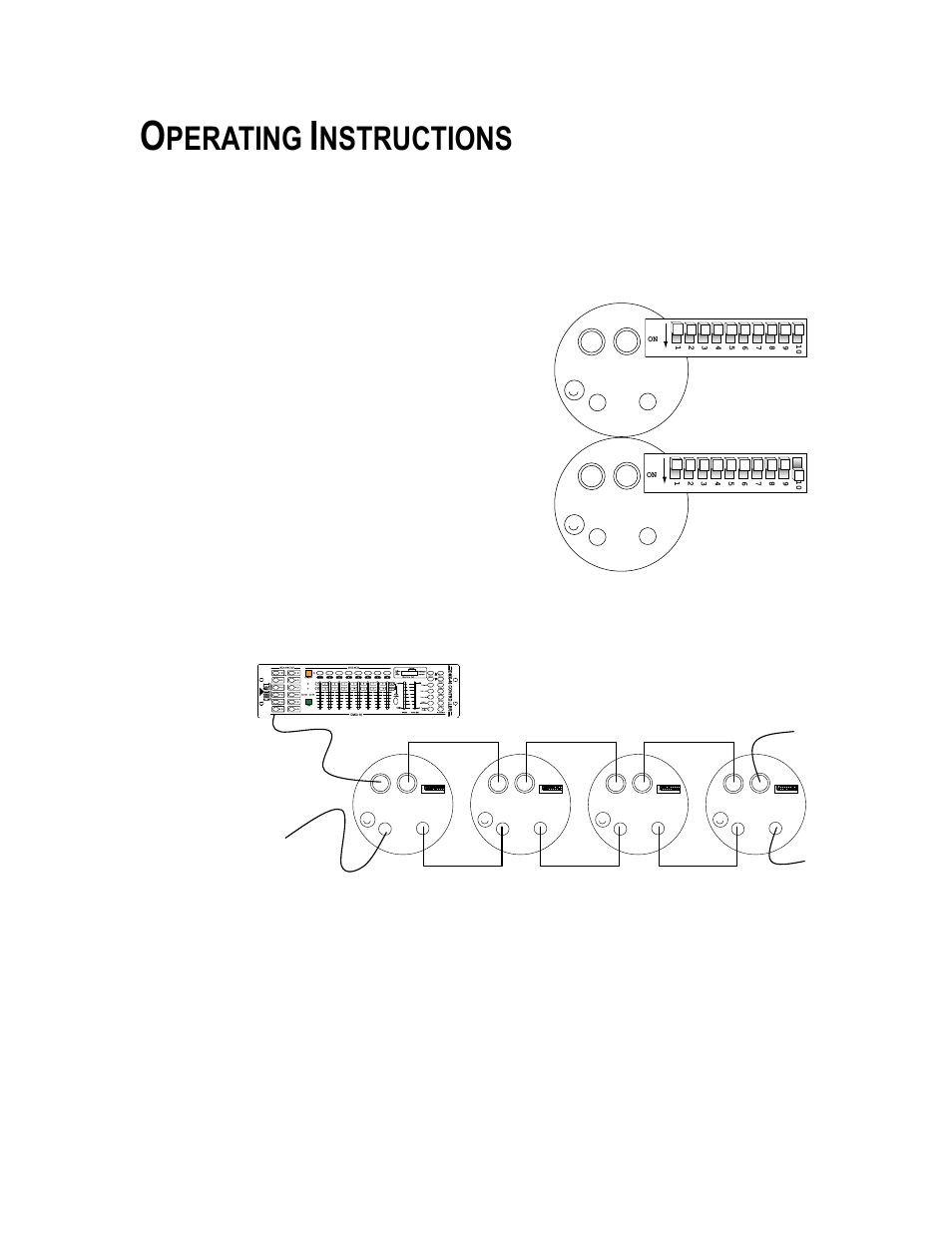 Operating instructions, Master/slave & stand-alone mode, Daisy chain connection | Perating, Nstructions | Chauvet LED-RAIN36 User Manual | Page 7 / 13