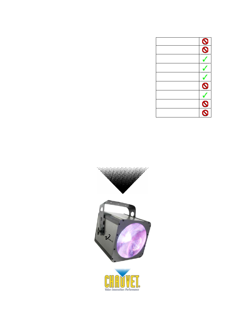 Chauvet Vue III User Manual | 17 pages