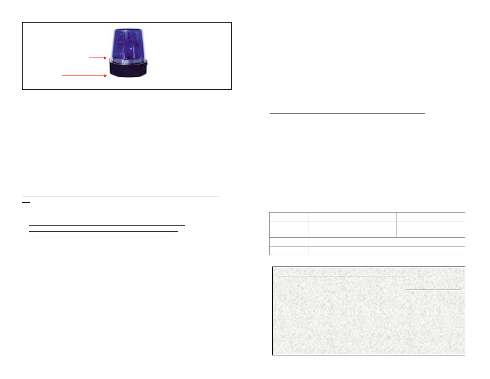 Chauvet POLICE BEACON YA-145 User Manual | Page 2 / 2