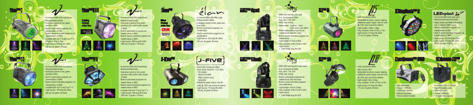 Vue™ i, Elan, Ledsplash™ 2 | Lx™ 5 | Chauvet LEDrain 56 User Manual | Page 2 / 2