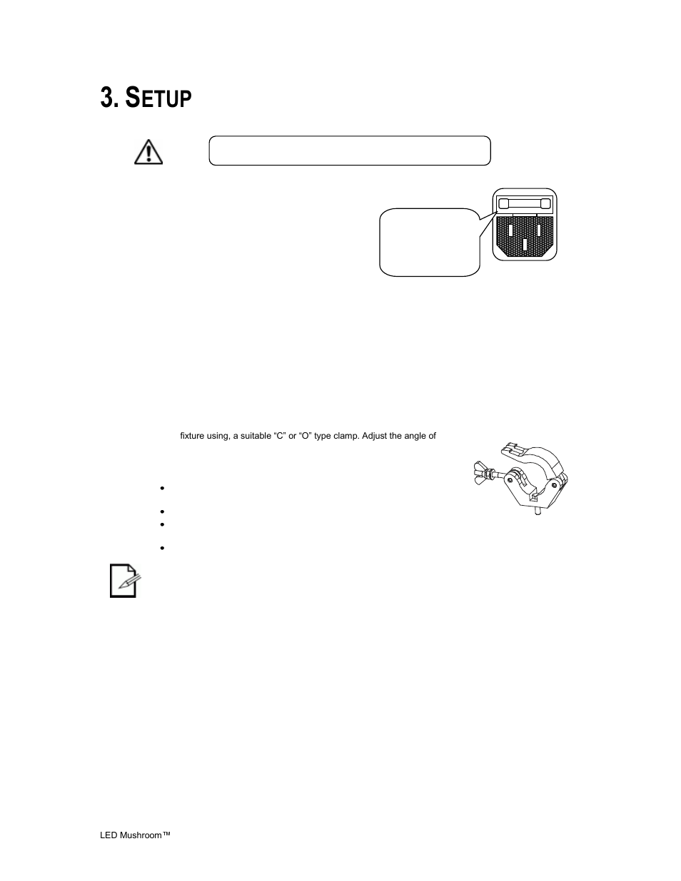 Setup, Eplacement, Ounting | Orientation, Rigging, Etup, Fuse replacement, Mounting | Chauvet Digital Camera User Manual | Page 7 / 16