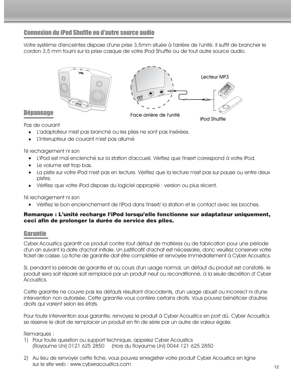 Cyber Acoustics CA-461 User Manual | Page 13 / 23