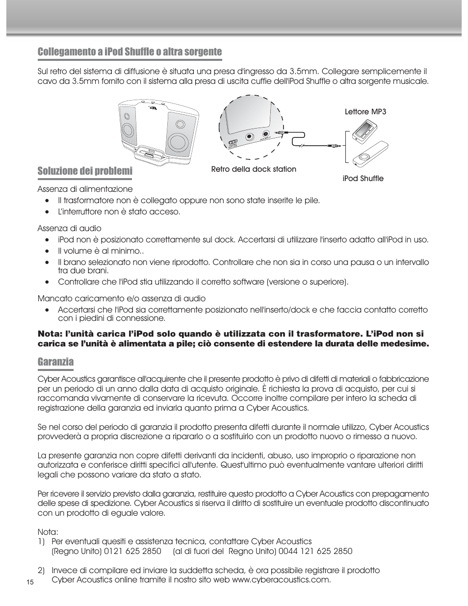Cyber Acoustics CA-461 User Manual | Page 16 / 23