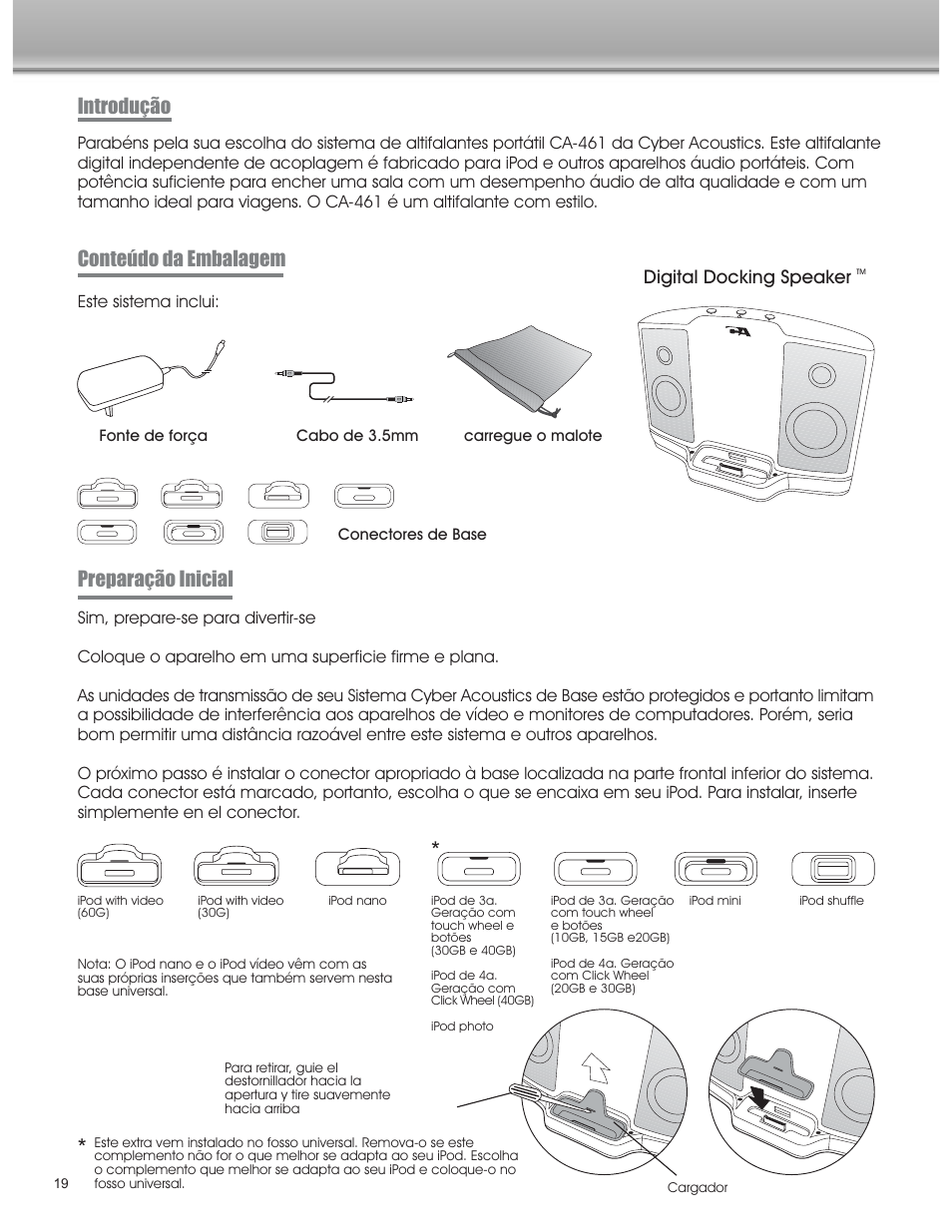 Digital docking speaker | Cyber Acoustics CA-461 User Manual | Page 20 / 23