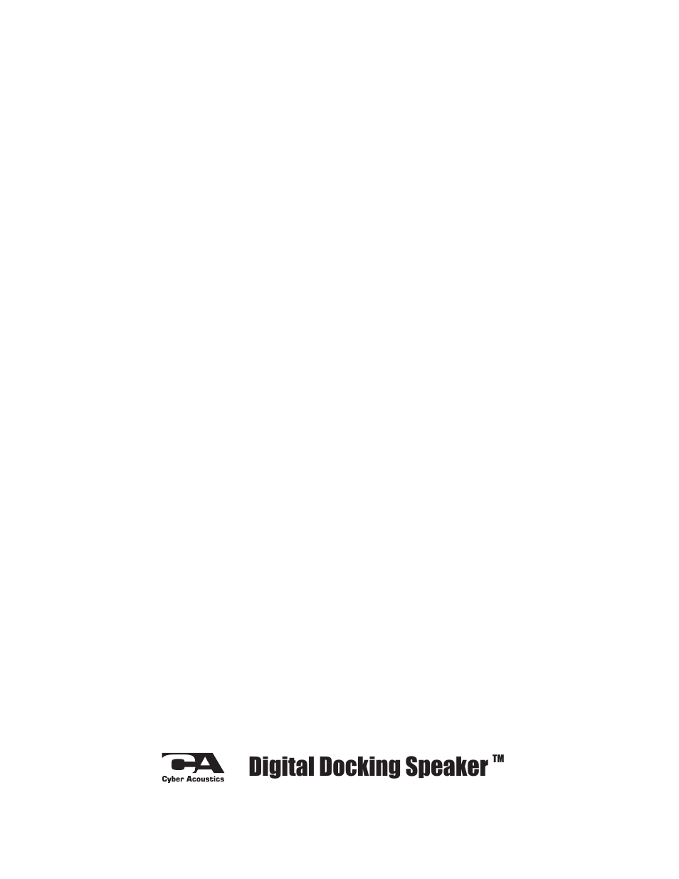 Digital docking speaker | Cyber Acoustics CA-461 User Manual | Page 23 / 23