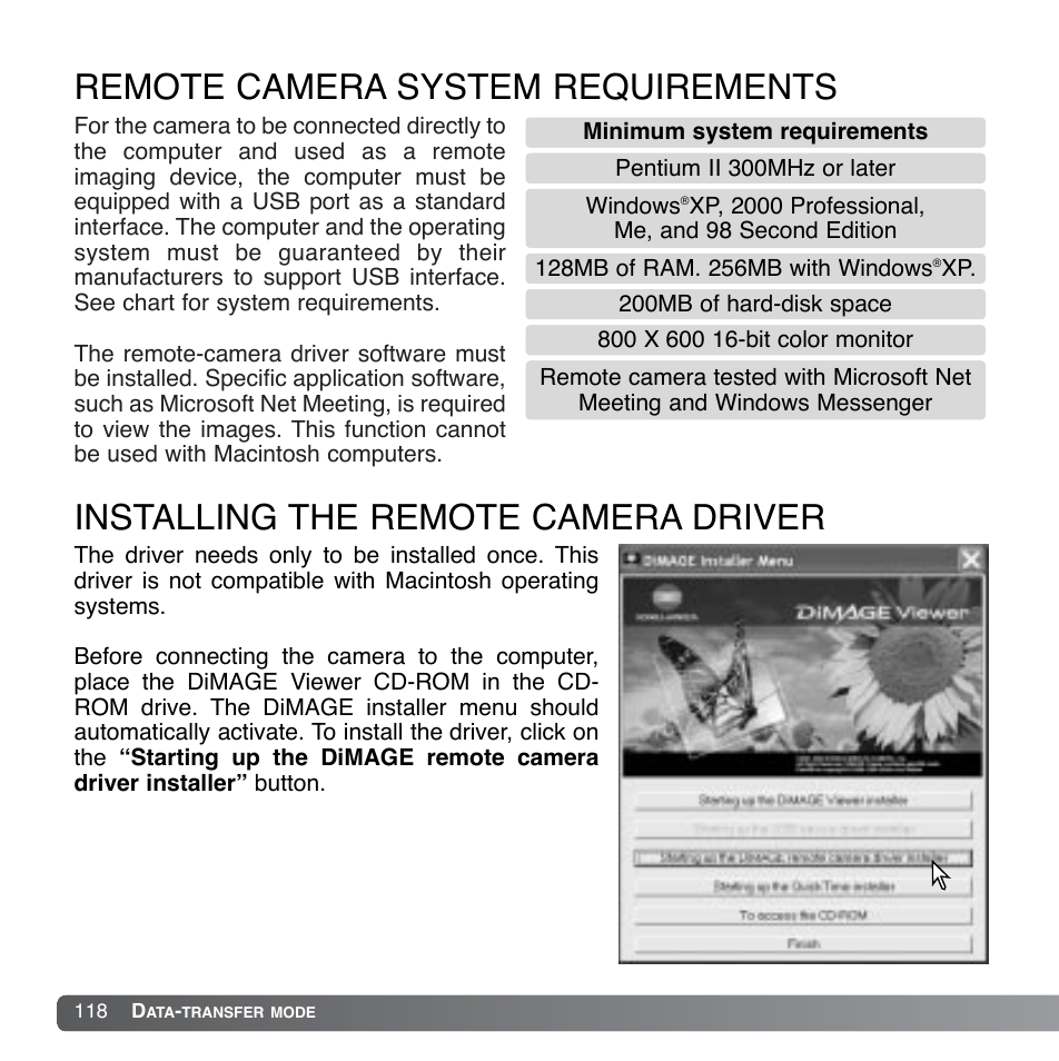 Konica Minolta DiMAGE Xg User Manual | Page 118 / 132