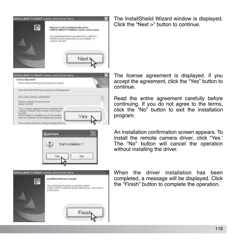 Konica Minolta DiMAGE Xg User Manual | Page 119 / 132