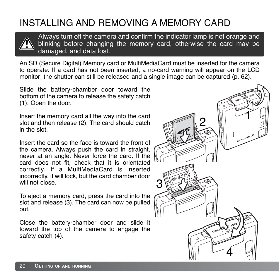 Konica Minolta DiMAGE Xg User Manual | Page 20 / 132