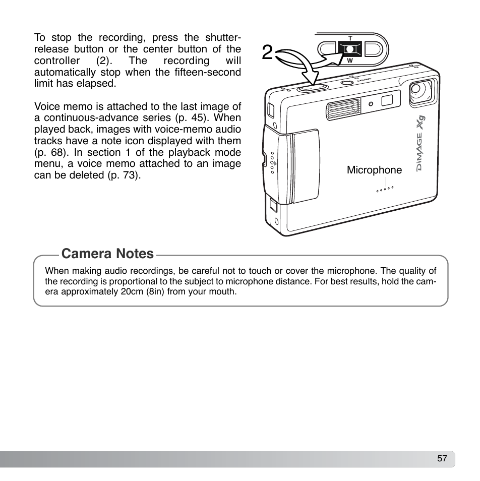 Konica Minolta DiMAGE Xg User Manual | Page 57 / 132