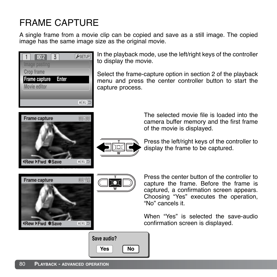 Frame capture | Konica Minolta DiMAGE Xg User Manual | Page 80 / 132