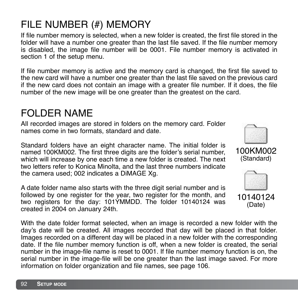 Konica Minolta DiMAGE Xg User Manual | Page 92 / 132