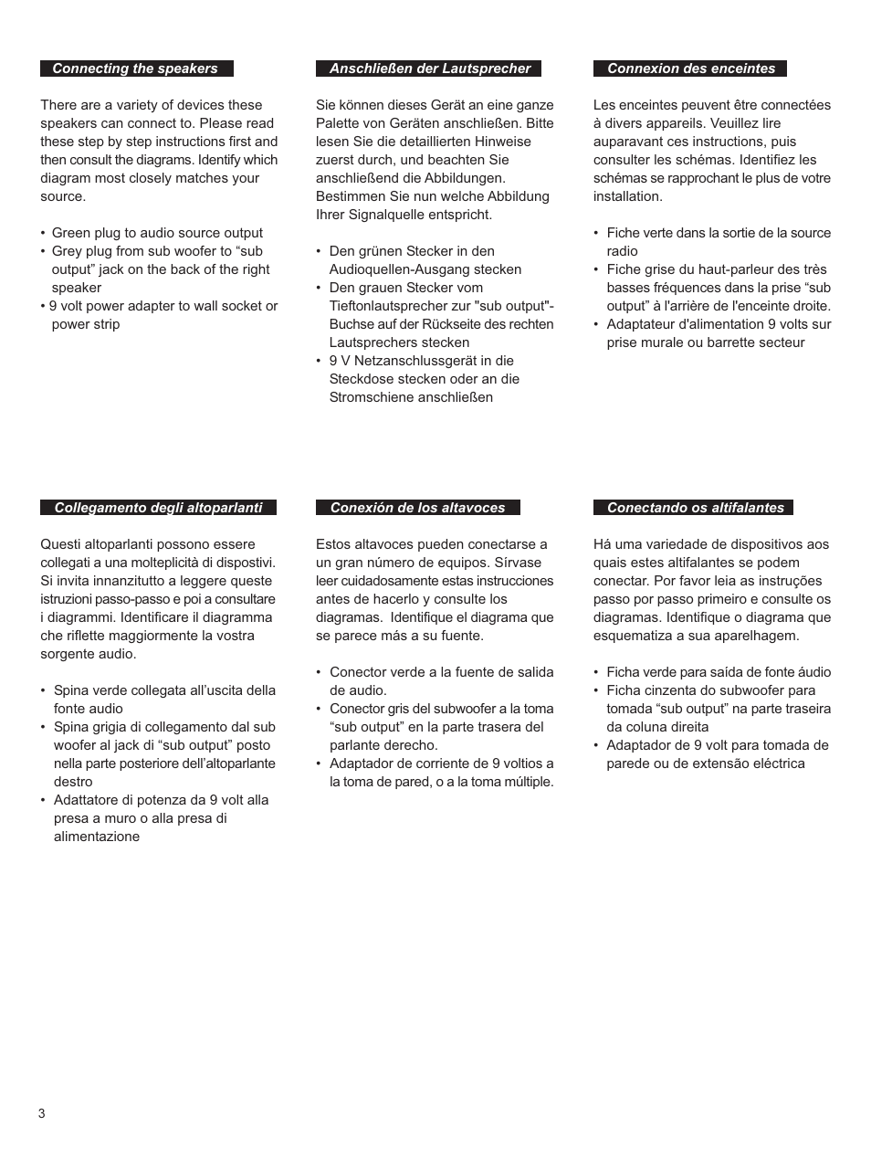 Cyber Acoustics CA-3.1 User Manual | Page 4 / 9