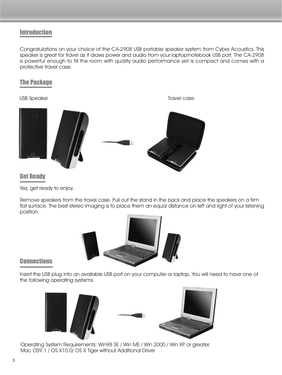 Cyber Acoustics CA-2908 User Manual | Page 4 / 15