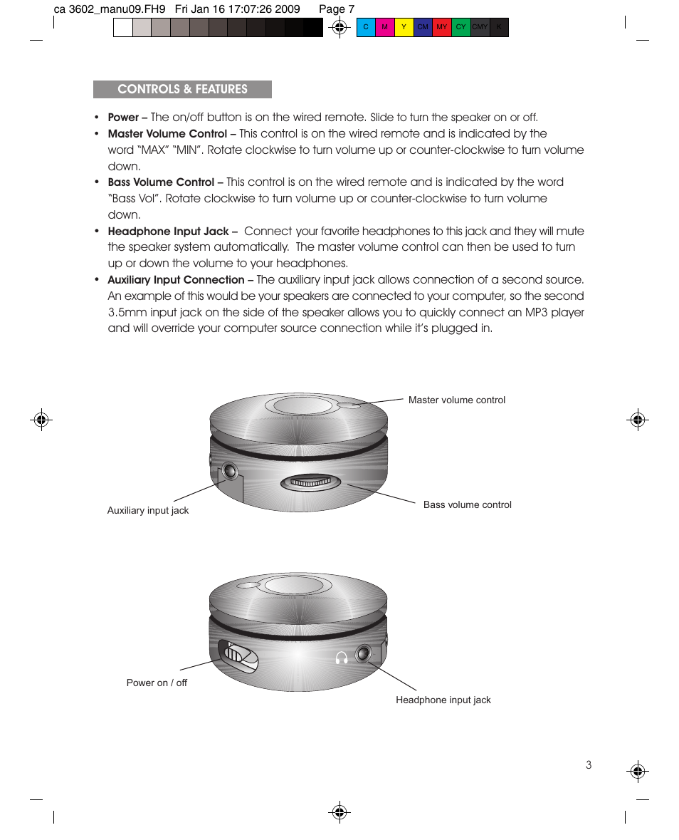 Cyber Acoustics CA-3602 User Manual | Page 7 / 17