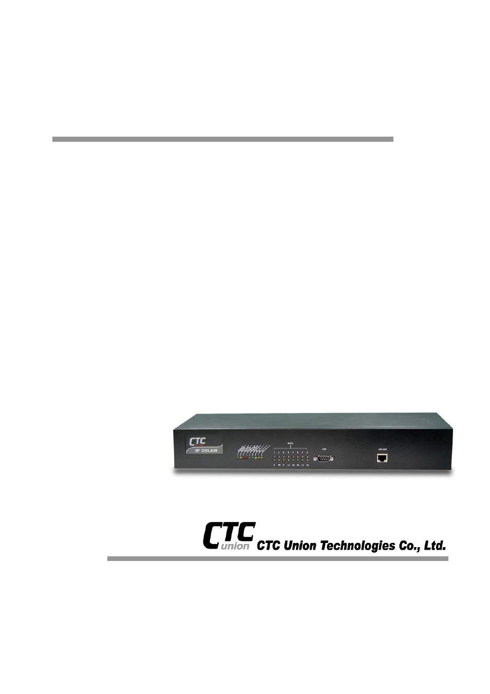 CTC Store CTS Union IP DSLAM for ADSL IPDSLAM-A8/A16 User Manual | 140 pages