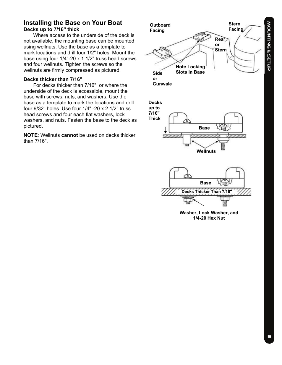 Installing the base on your boat | Cannon LAKE-TROLL User Manual | Page 5 / 16