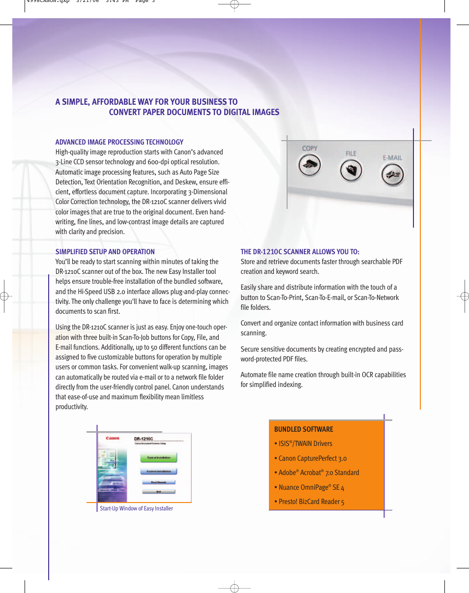 Canon DR-1210C User Manual | Page 3 / 4