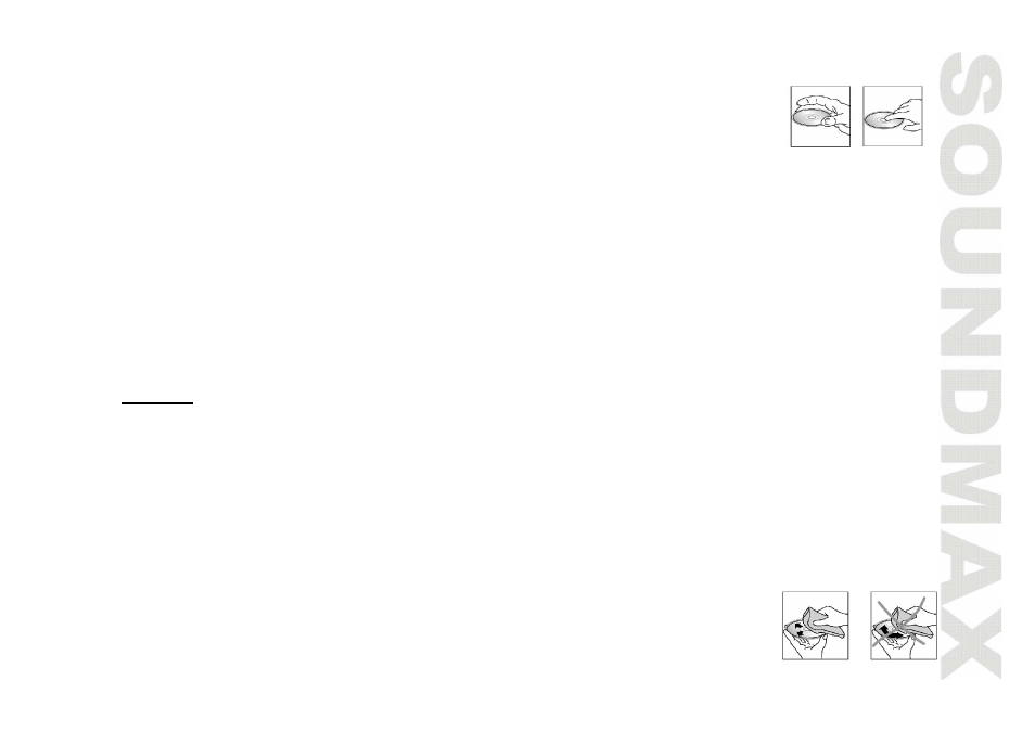 Handling compact discs | SoundMax SM-CMD3000 User Manual | Page 27 / 60