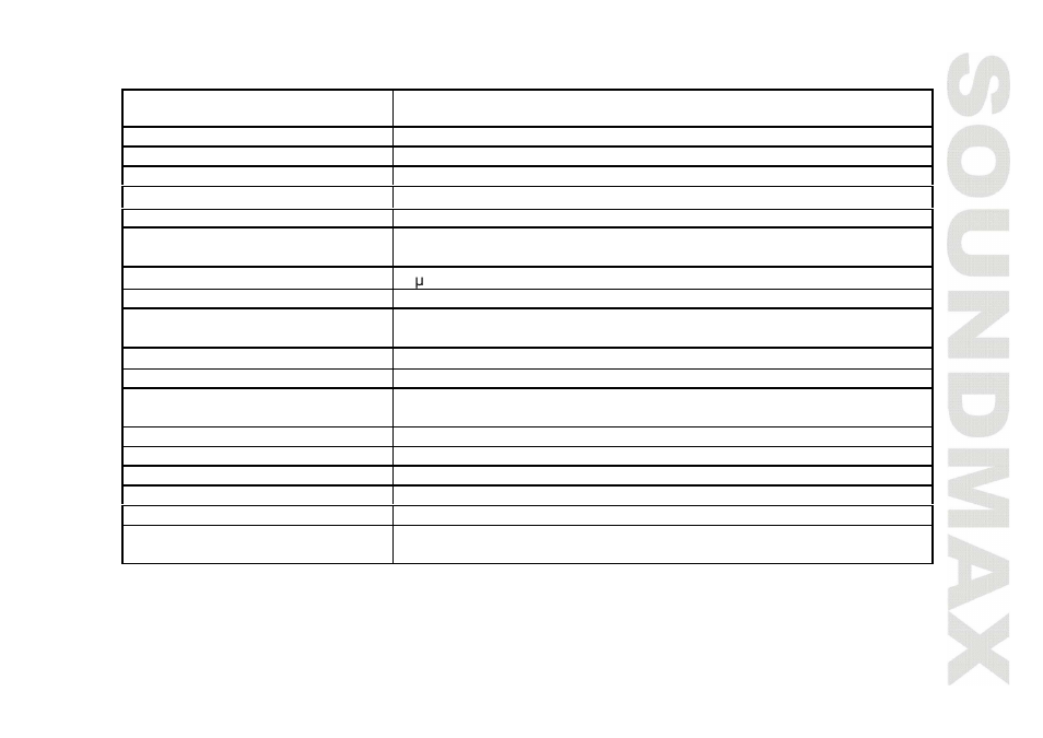 Specification | SoundMax SM-CMD3000 User Manual | Page 29 / 60