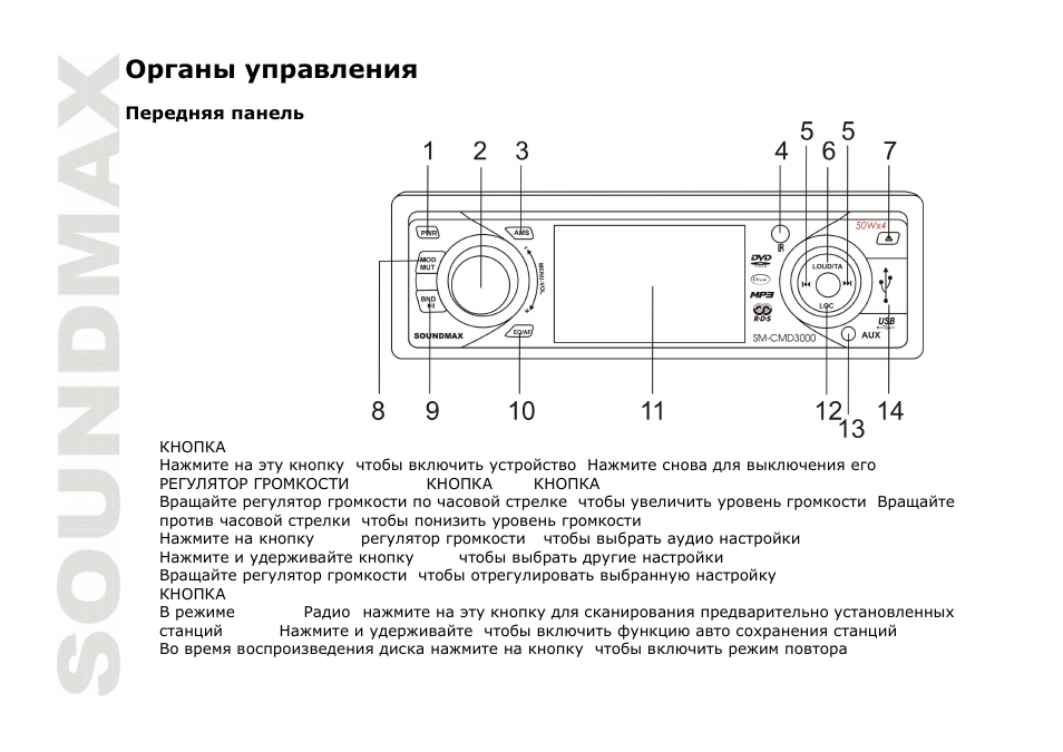 SoundMax SM-CMD3000 User Manual | Page 36 / 60