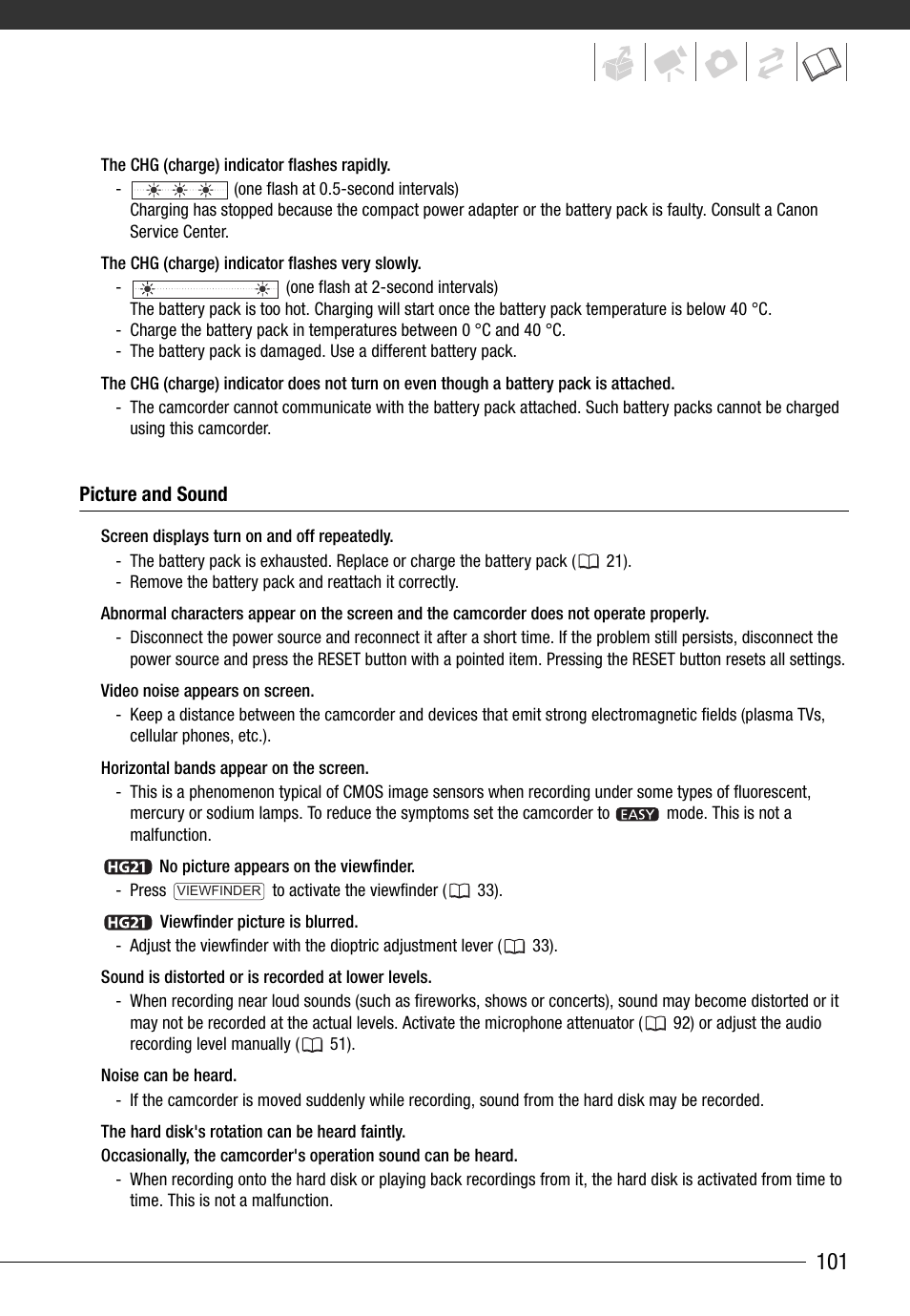 Canon HG20 User Manual | Page 101 / 129