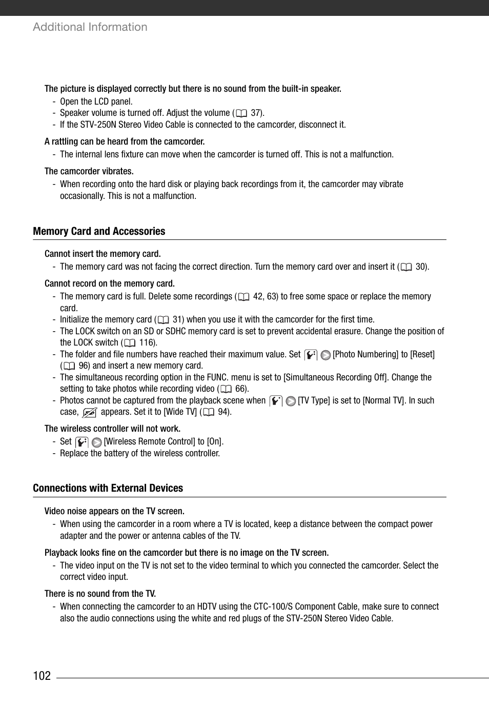 Additional information | Canon HG20 User Manual | Page 102 / 129