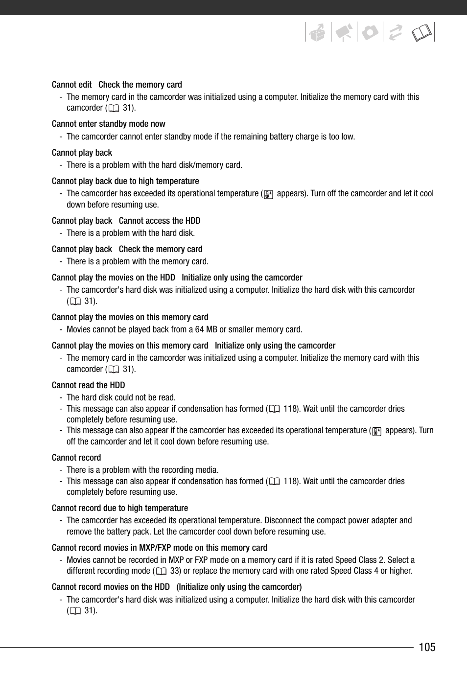 Canon HG20 User Manual | Page 105 / 129