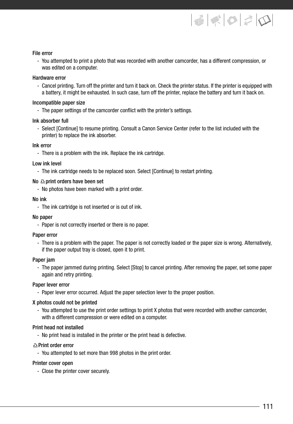 Canon HG20 User Manual | Page 111 / 129