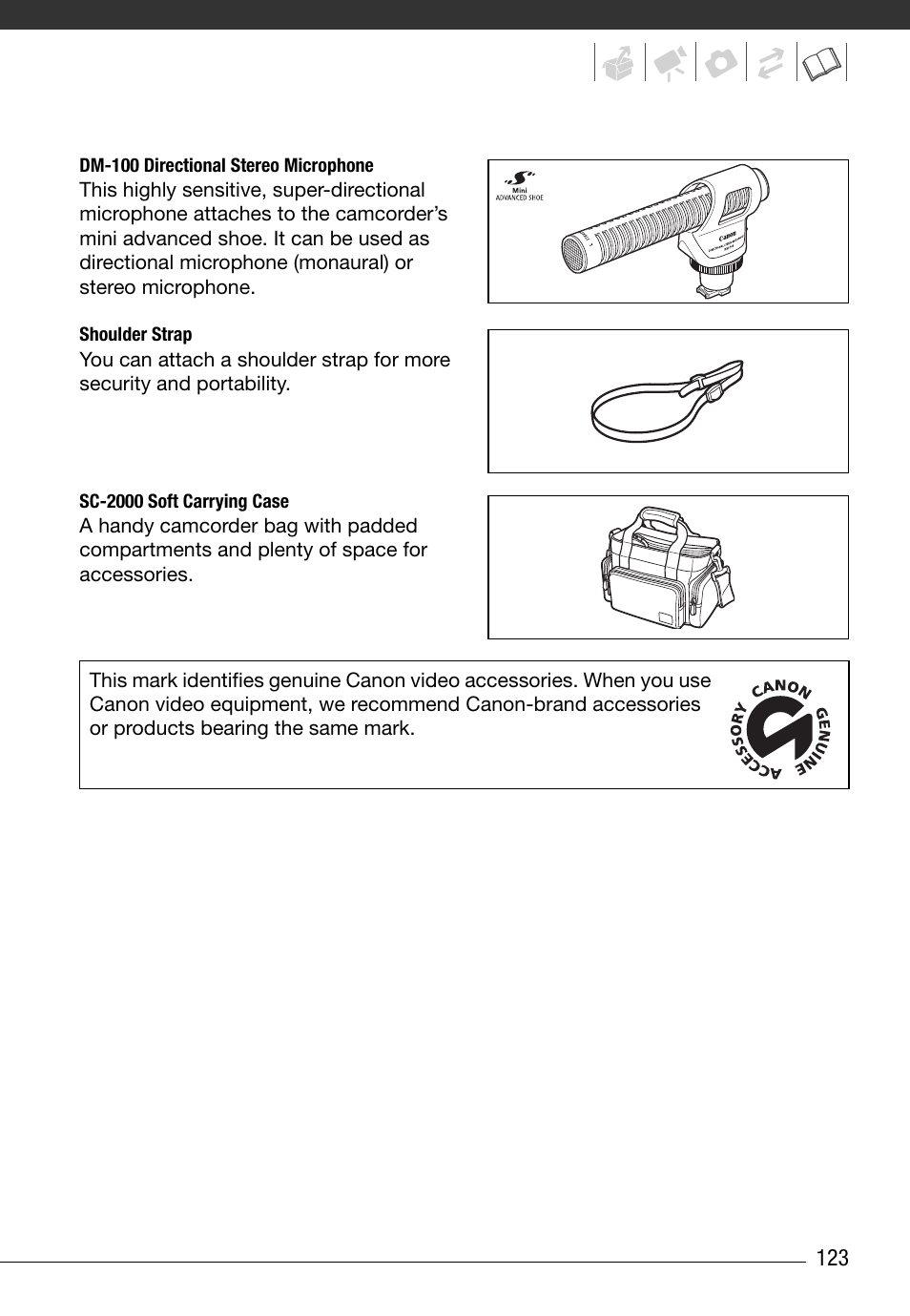 Canon HG20 User Manual | Page 123 / 129