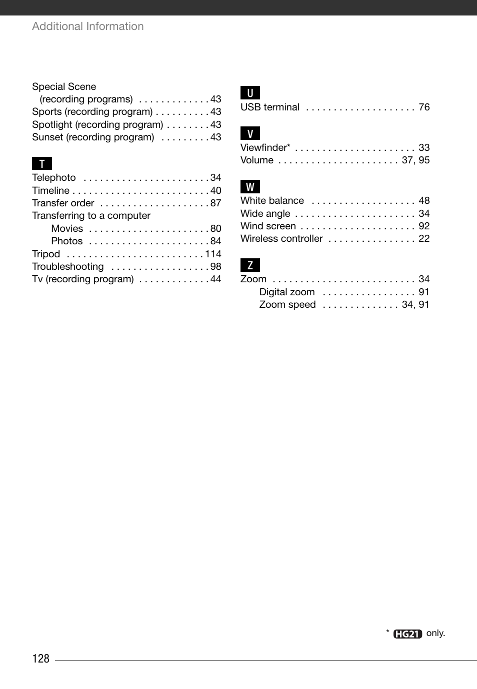 Canon HG20 User Manual | Page 128 / 129