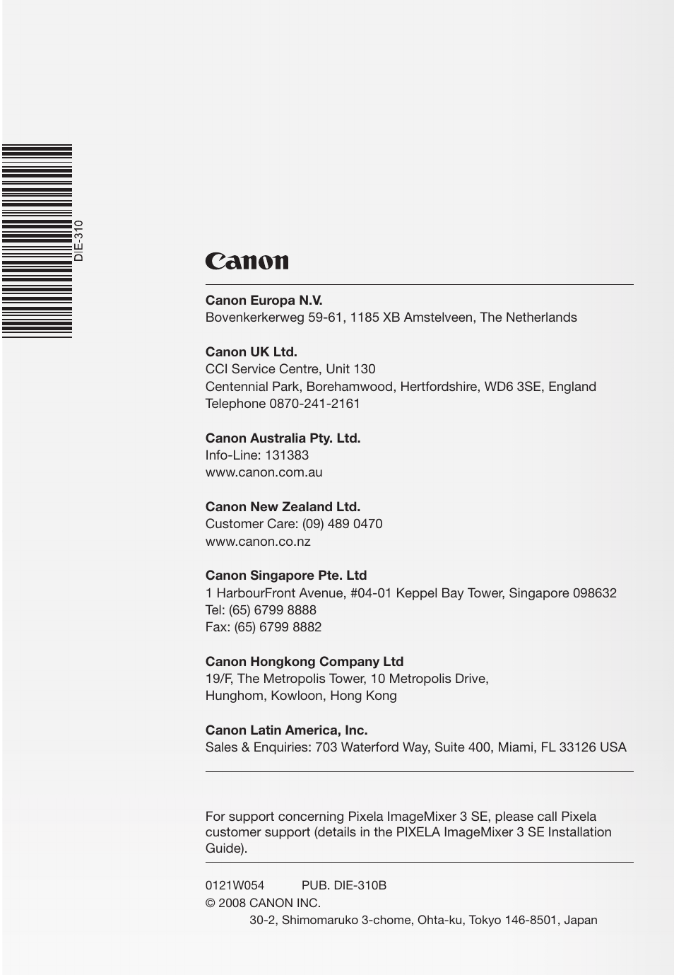 Canon HG20 User Manual | Page 129 / 129