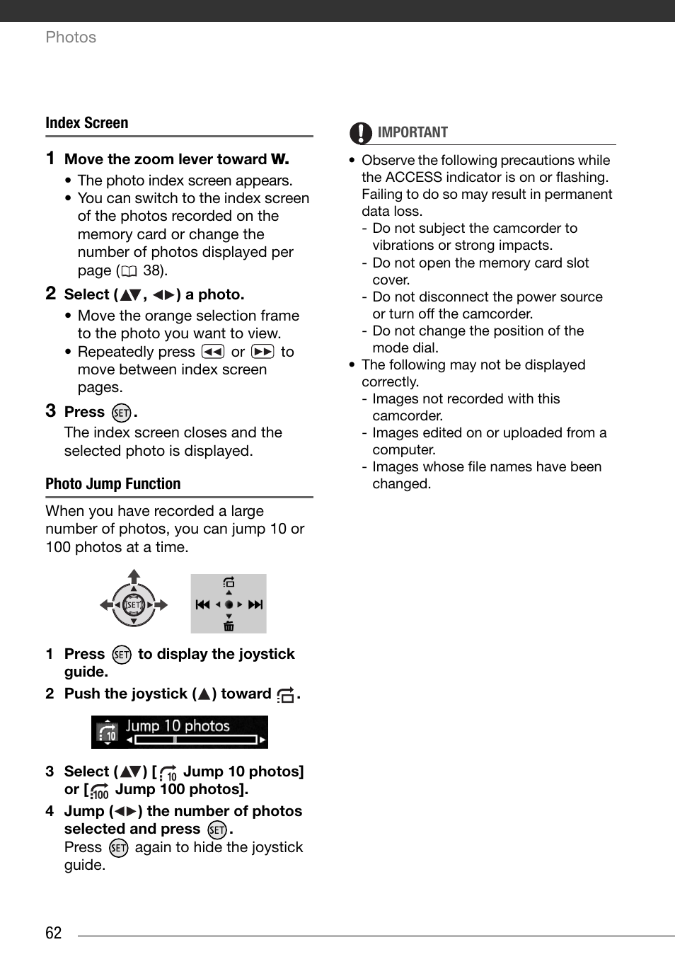 Canon HG20 User Manual | Page 62 / 129